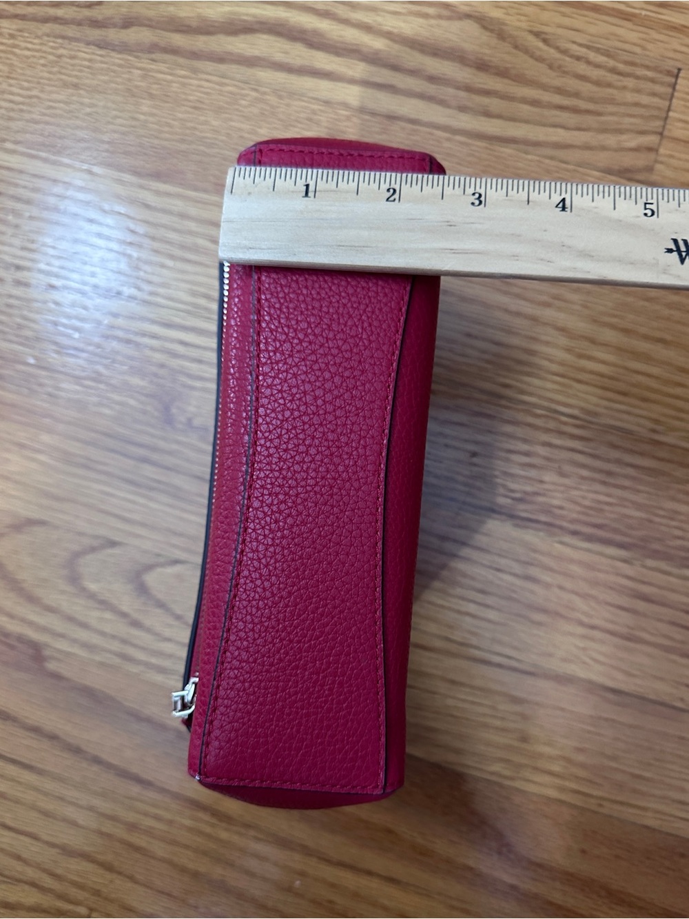Kate Spade Red Leila Pebbled Leather Crossbody Bag - Picture 9 of 9